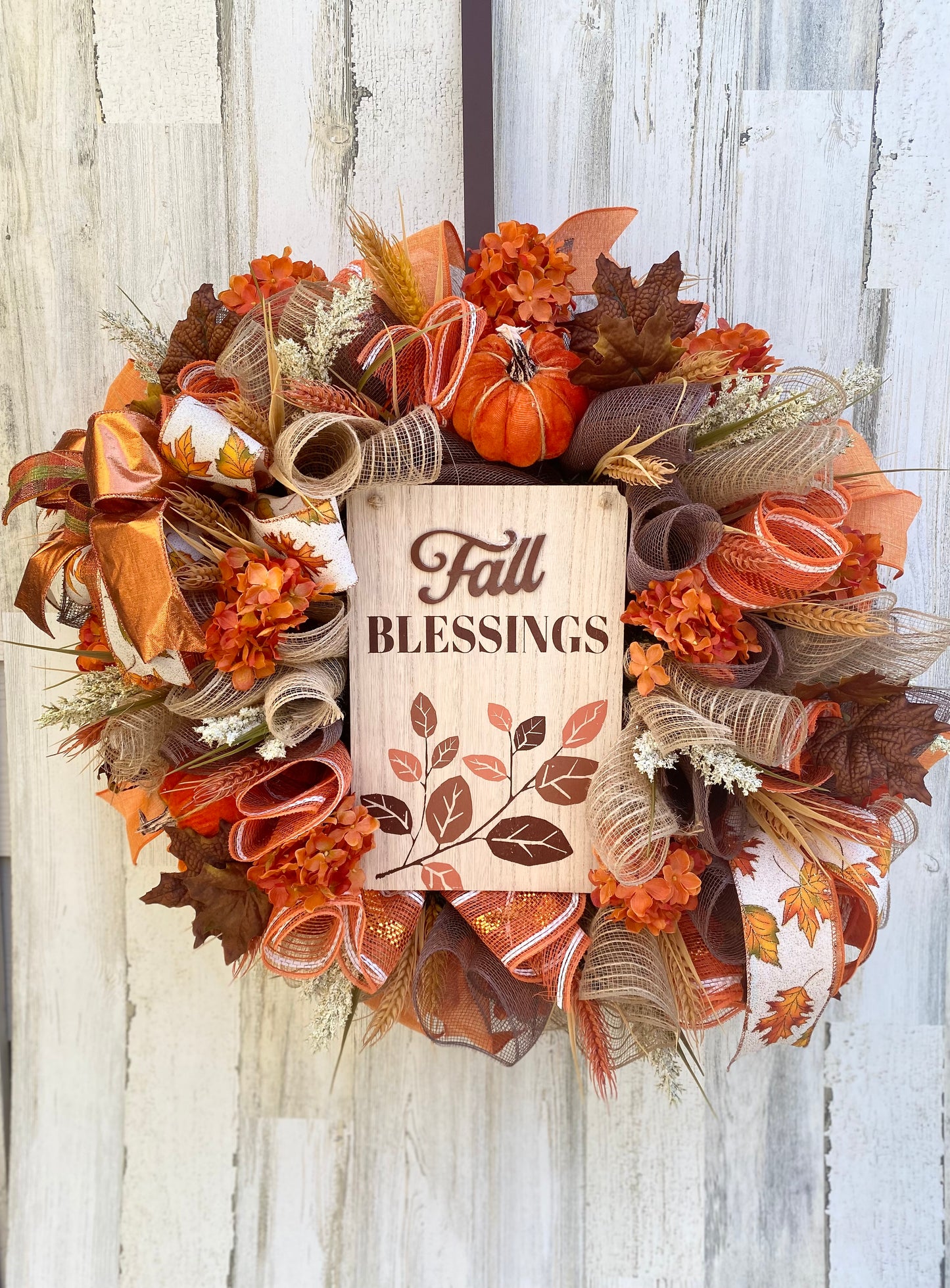 "Handmade Fall Wreath Floral Door Wreath for Home Decor"