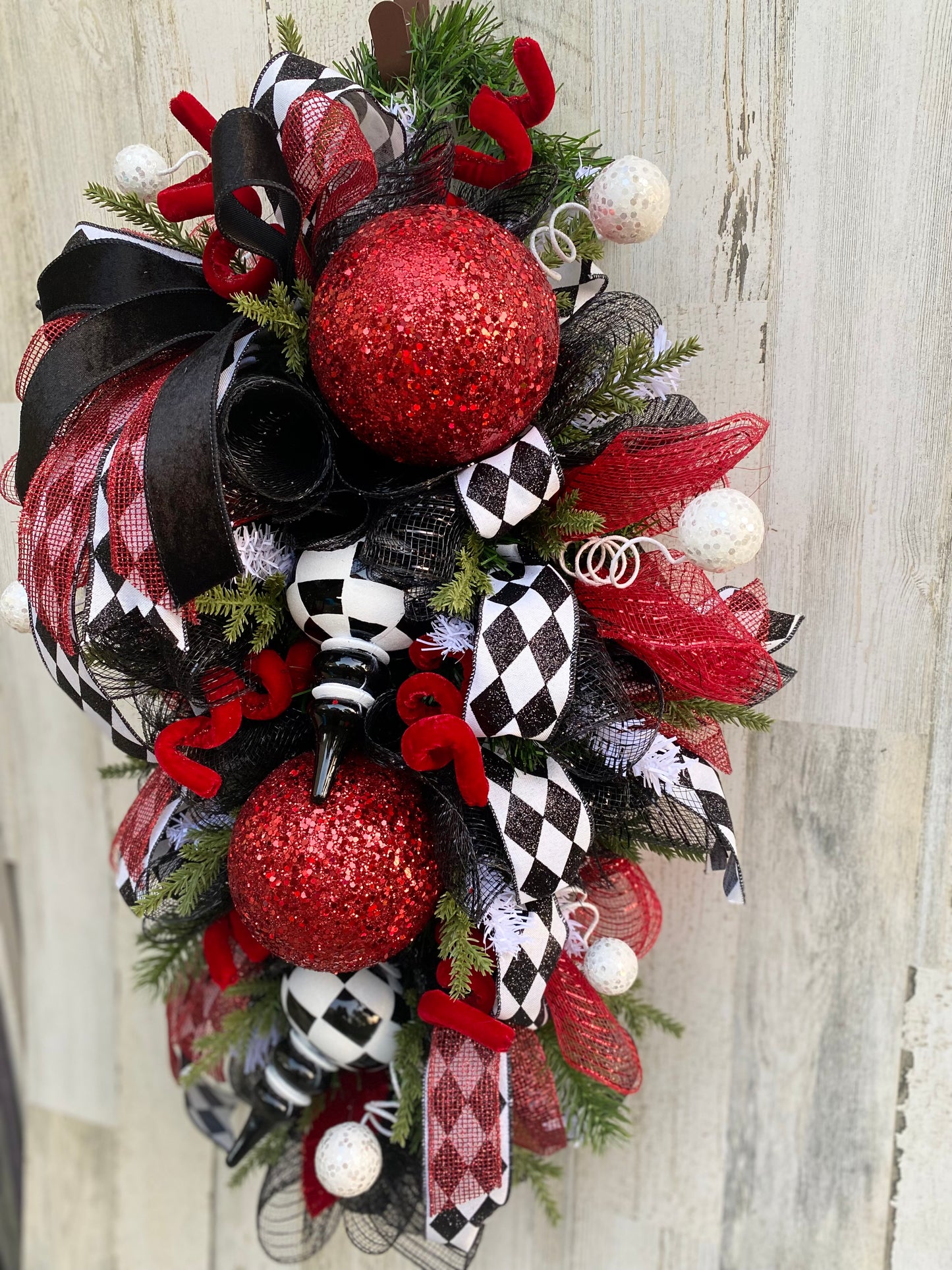“Shop Beautiful Harlequin Christmas Swag & Wreaths | Perfect for Holiday Décor”