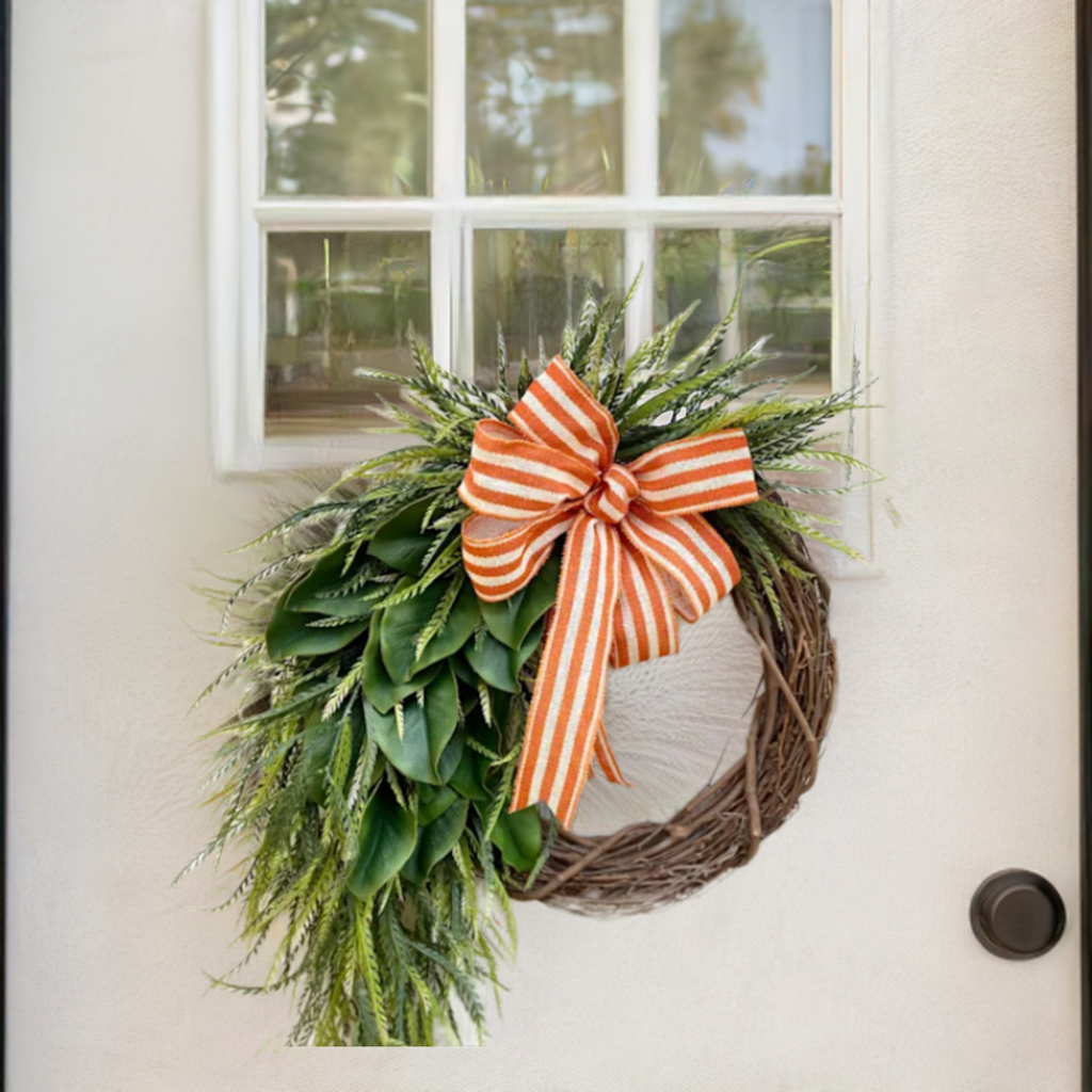 Greenery fall Boho farmhouse all season Door Wreath