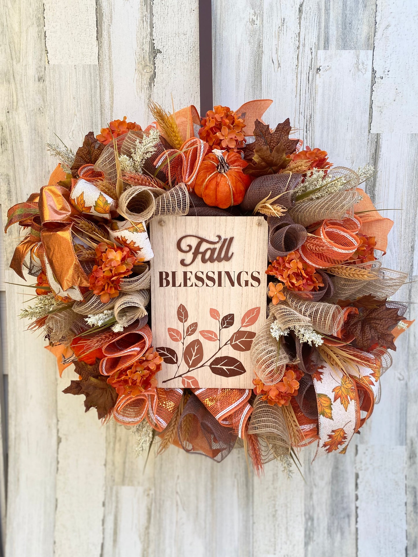 "Handmade Fall Wreath Floral Door Wreath for Home Decor"