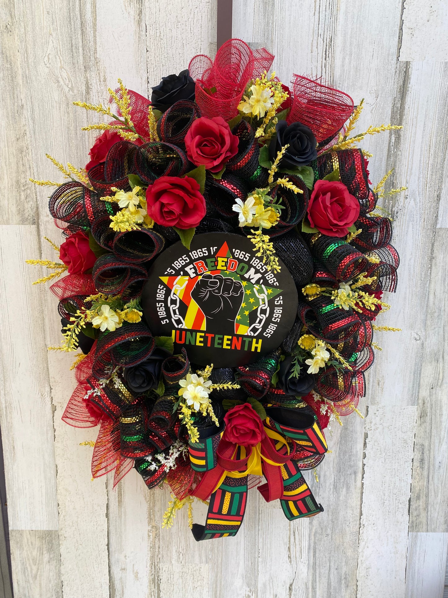 Juneteenth celebration Front  Home Business Door Wreath