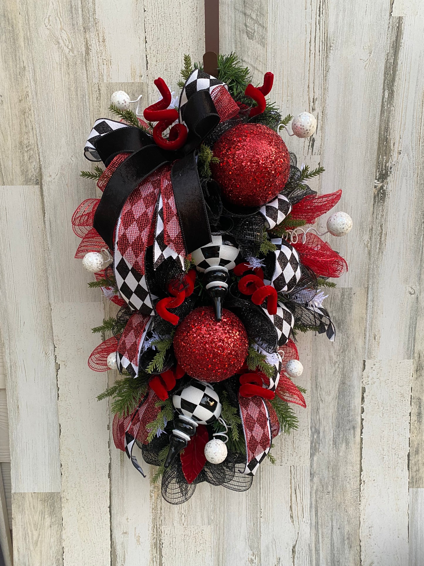 “Shop Beautiful Harlequin Christmas Swag & Wreaths | Perfect for Holiday Décor”