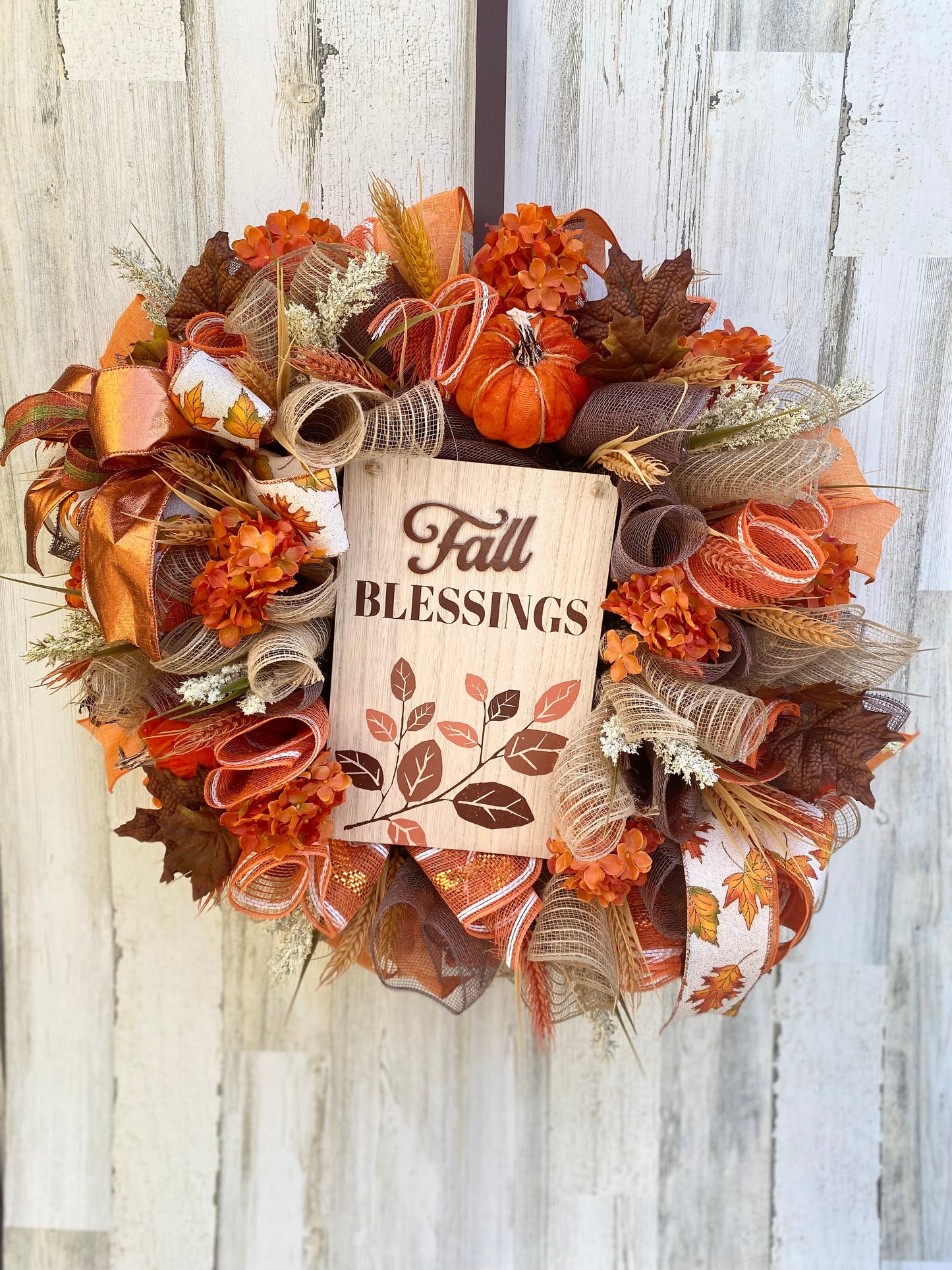"Handmade Fall Wreath Floral Door Wreath for Home Decor"