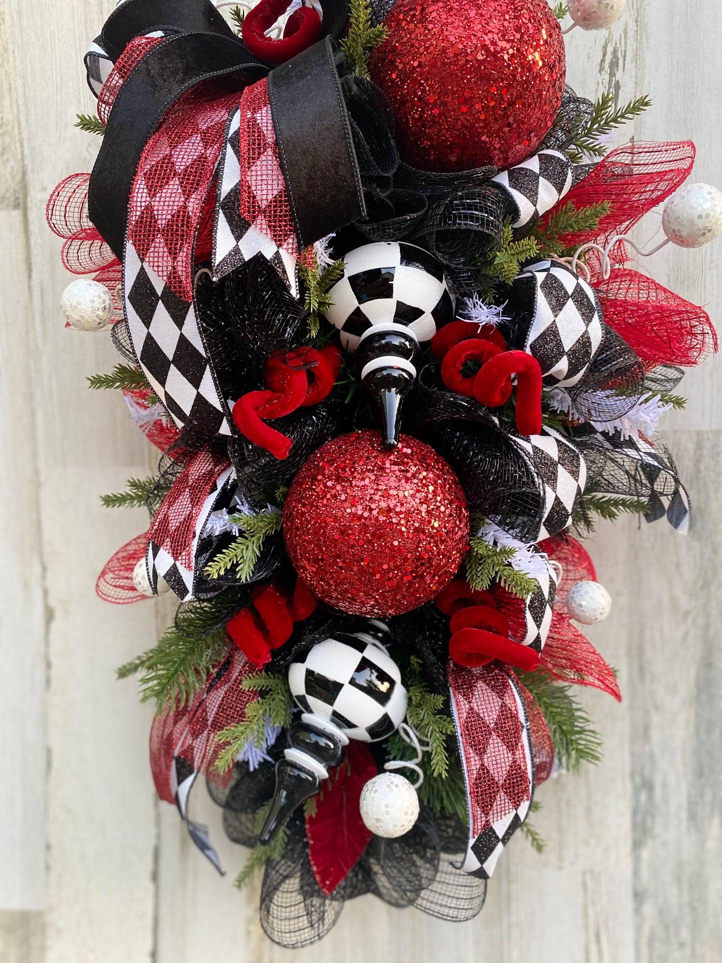 “Shop Beautiful Harlequin Christmas Swag & Wreaths | Perfect for Holiday Décor”