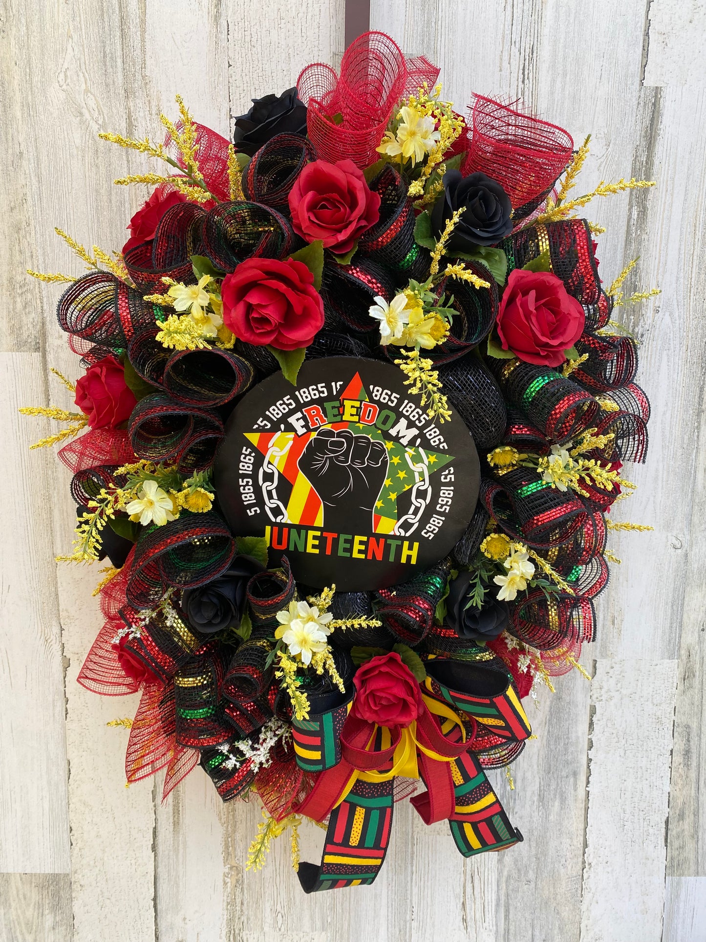 Juneteenth celebration Front  Home Business Door Wreath