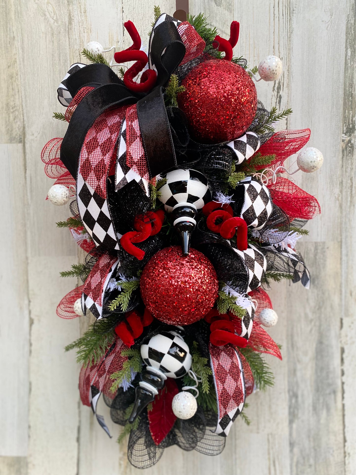 “Shop Beautiful Harlequin Christmas Swag & Wreaths | Perfect for Holiday Décor”