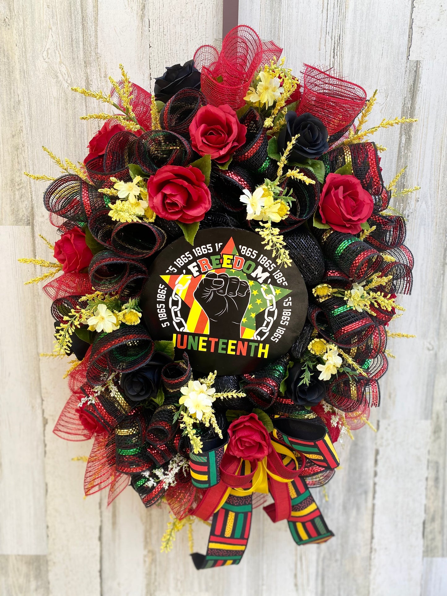 Juneteenth celebration Front  Home Business Door Wreath