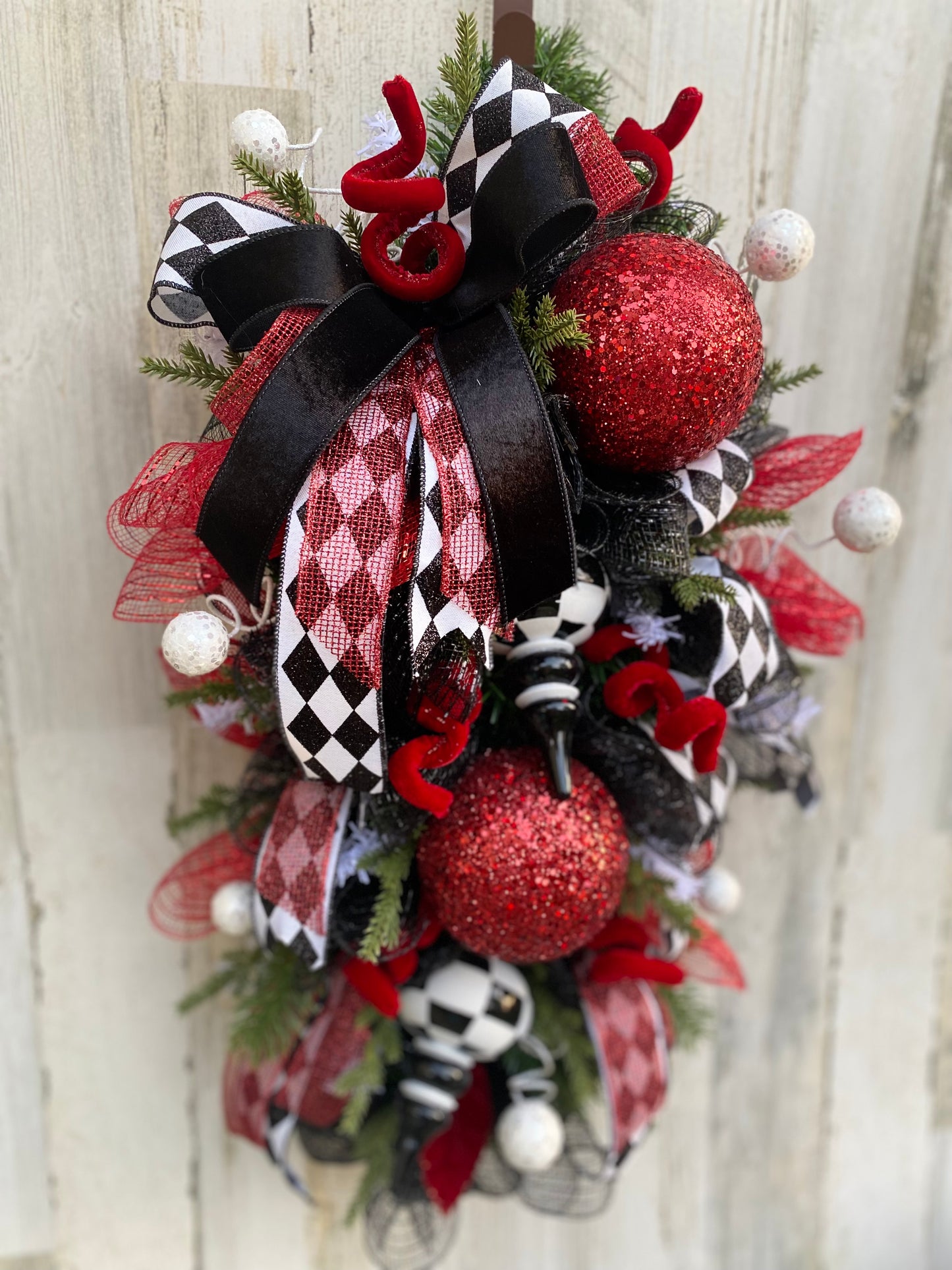 “Shop Beautiful Harlequin Christmas Swag & Wreaths | Perfect for Holiday Décor”