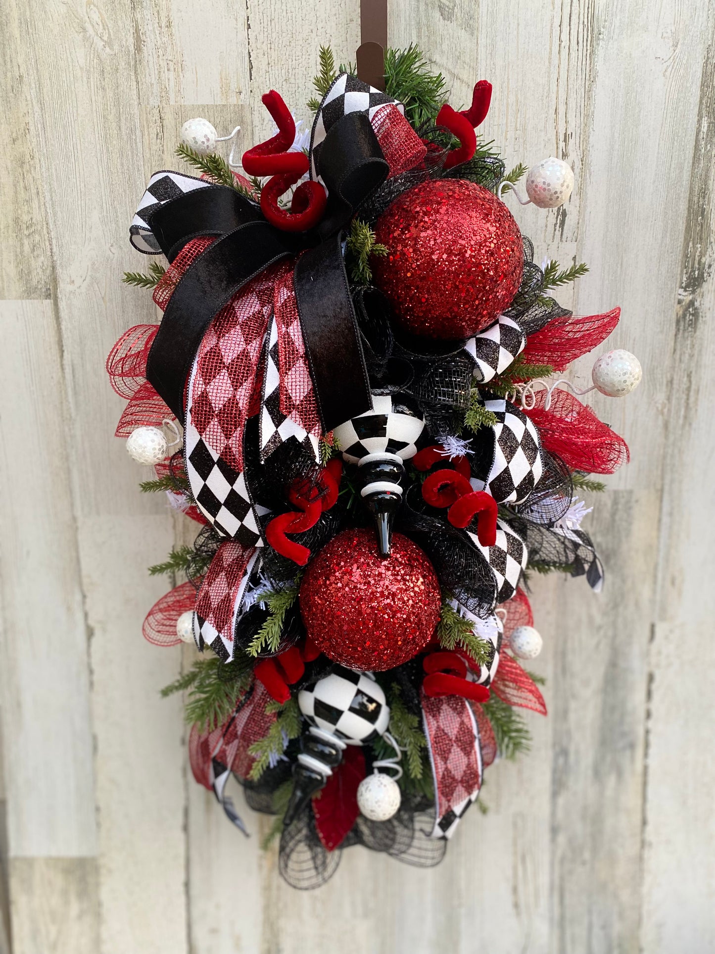 “Shop Beautiful Harlequin Christmas Swag & Wreaths | Perfect for Holiday Décor”