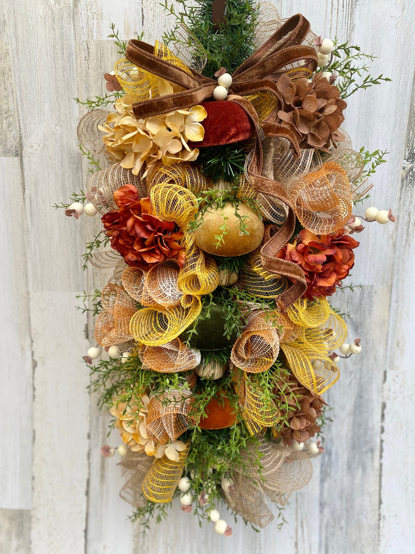 Rustic Mushroom Swag Wreath