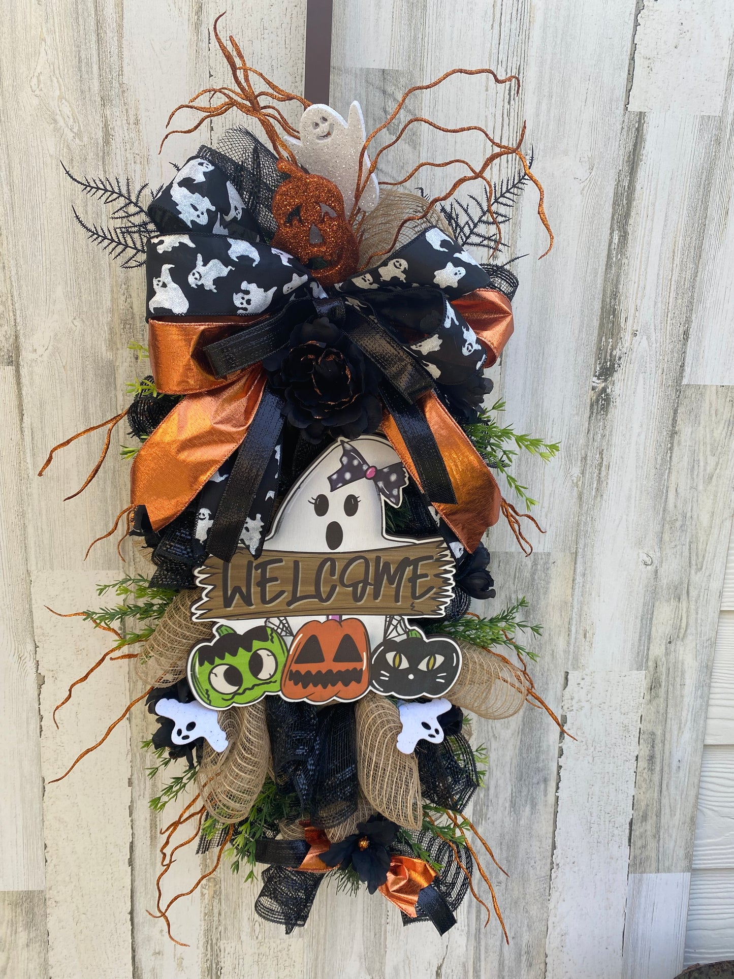 Halloween October Swag Front Door Decor