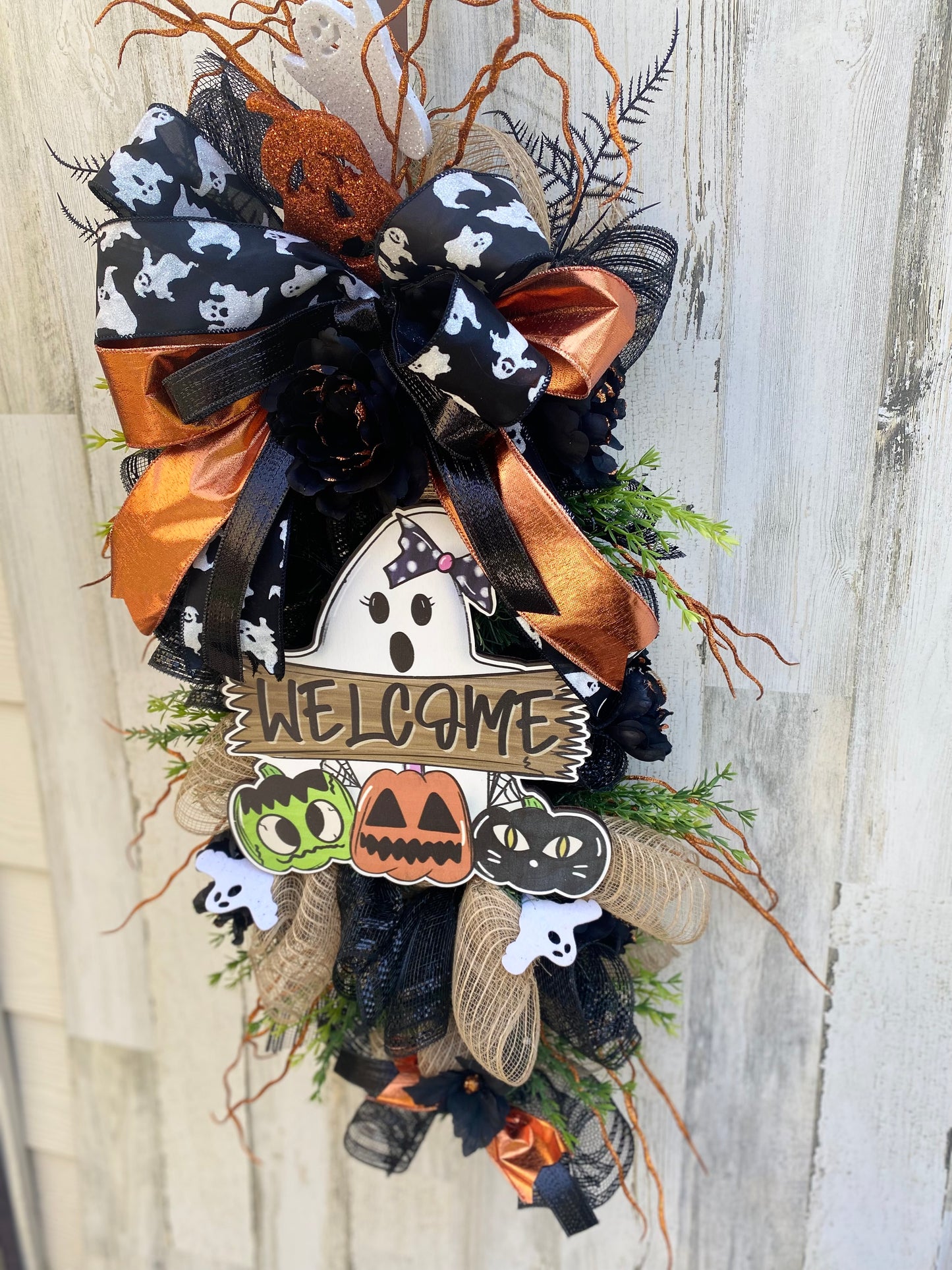 Halloween October Swag Front Door Decor