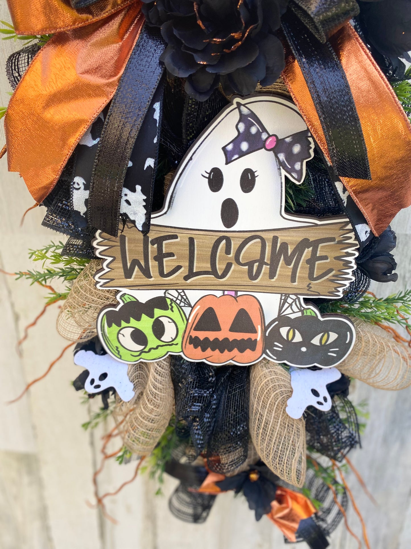 Halloween October Swag Front Door Decor
