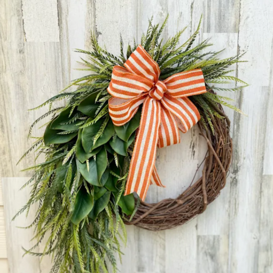 Greenery fall Boho farmhouse all season Door Wreath