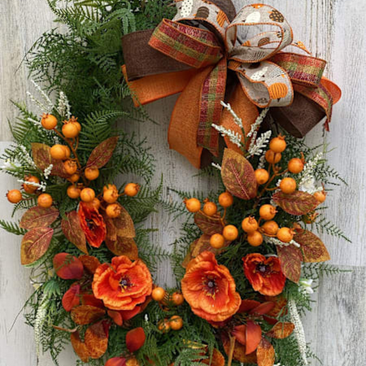 Autumn Wreath Fall Decoration Door Decor