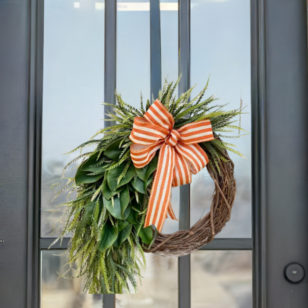Greenery fall Boho farmhouse all season Door Wreath
