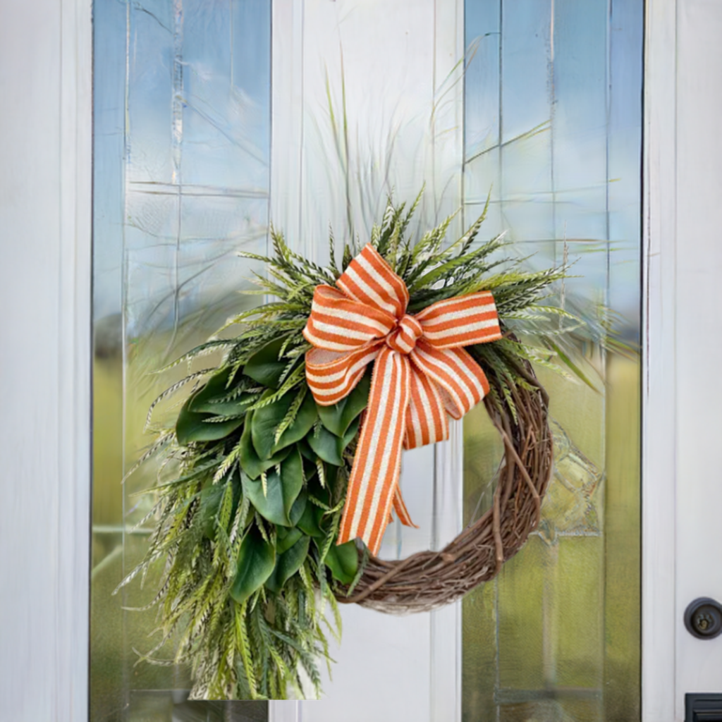 Greenery fall Boho farmhouse all season Door Wreath